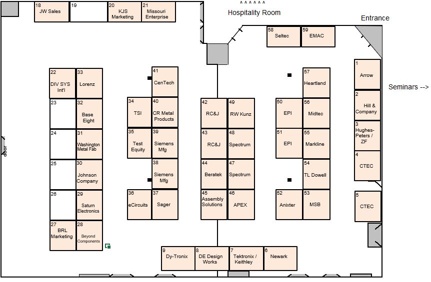 2018 Floor Plan and Booth Availability Electronic